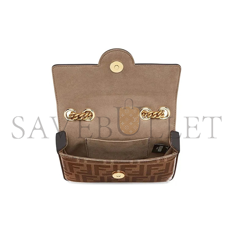 F**di 1974 double f mini glazed bag 8bs016a5k4f14rt (19*13*4cm)